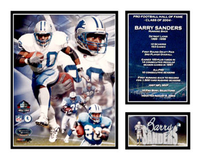 Barry Sanders - NFL Hall Of Fame Matted Print Barry Sanders - NFL Hall Of Fame Matted Print
