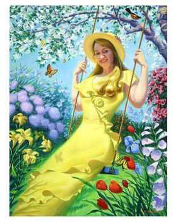 Girl in Yellow Dress Print Girl in Yellow Dress Print