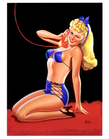 pin up girl artists. Pin-Up Girl Print by Peter