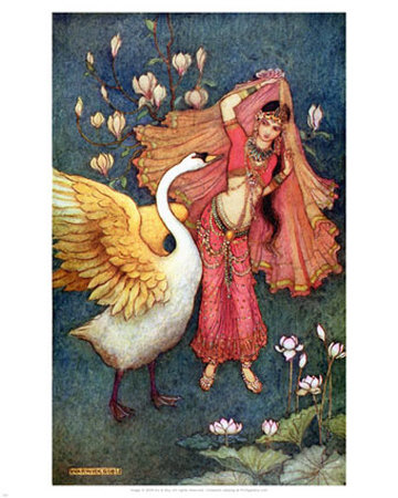 Damayanti and the Swan Print Damayanti and the Swan Print