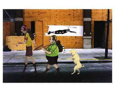 Walkin the Dog Print Walkin the Dog Print