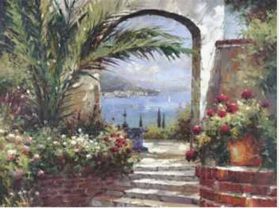 Rose Arch Stretched Canvas Print Rose Arch Stretched Canvas Print