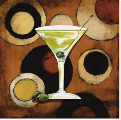 Martini Cocktail Stretched Canvas Print Martini Cocktail Stretched Canvas Print