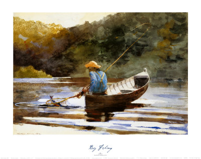 Boy Fishing, 1892 Print Boy Fishing, 1892 Print