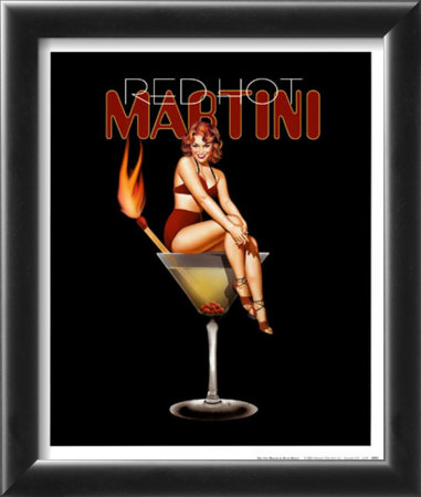 Red Hot Martini Framed Print Red Hot Martini Framed Print