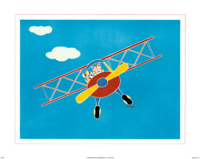 Cat in a Plane I Print Cat in a Plane I Print