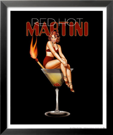 Red Hot Martini Framed Print Red Hot Martini Framed Print