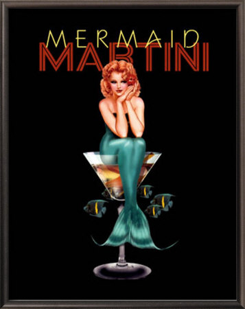 Mermaid Martini Framed Print Mermaid Martini Framed Print