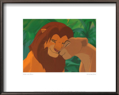 Simba and Nala Framed Print Simba and Nala Framed Print