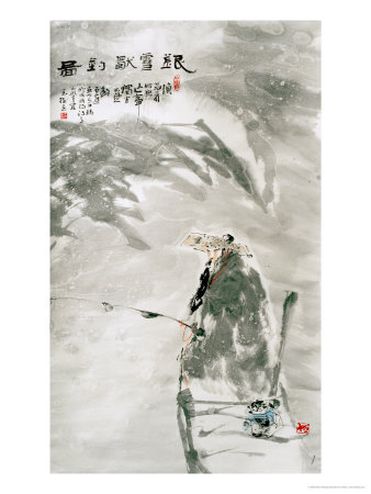 Fishing in the Snow Giclee Print Fishing in the Snow Giclee Print