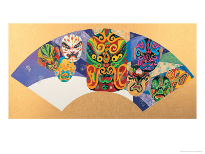 Chinese Opera Masks Giclee Print Chinese Opera Masks Giclee Print