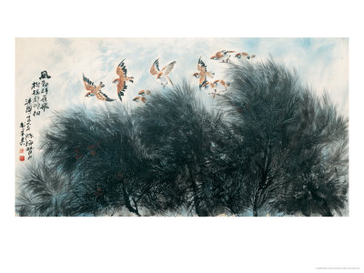 Flying with Wind Giclee Print Flying with Wind Giclee Print