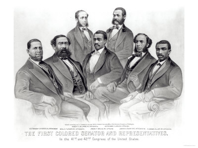 The First Colored Senator and Representatives, in the 41st and 42nd Congress of the United States Stretched Canvas Print
