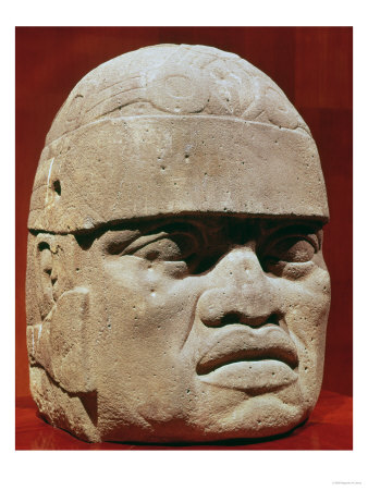 Colossal Head, Olmec Giclee Print Colossal Head, Olmec Giclee Print