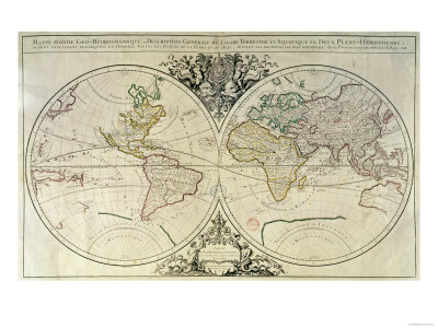 Geo-Hydrographic Mappamonde Giclee Print Geo-Hydrographic Mappamonde Giclee Print
