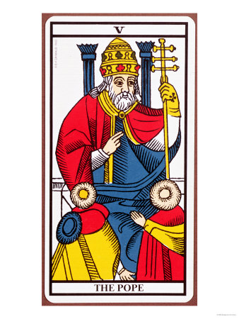 V the Pope, Tarot Card Giclee Print V the Pope, Tarot Card Giclee Print
