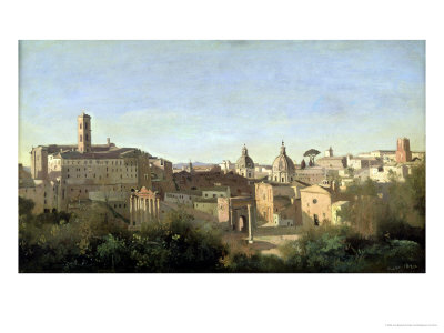 The Forum Seen from the Farnese Gardens Rome 1826