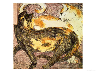 Two Cats Giclee Print Two Cats Giclee Print