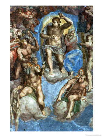Christ Detail from "The Last Judgement " in the Sistine Chapel 16th Century