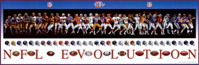 NFL Evolution Poster NFL Evolution Poster