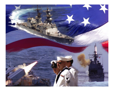 Go Navy Collage Photographic Print Go Navy Collage Photographic Print