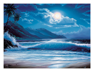 Moonlight Tide, Hawaii Giclee Print Moonlight Tide, Hawaii Giclee Print