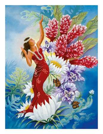 Spirit of Aloha, Hawaiian Hula Dancer Giclee Print Spirit of Aloha, Hawaiian Hula Dancer Giclee Print