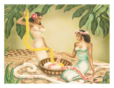 Hawaiian Leimakers, c.1940s Giclee Print Hawaiian Leimakers, c.1940s Giclee Print