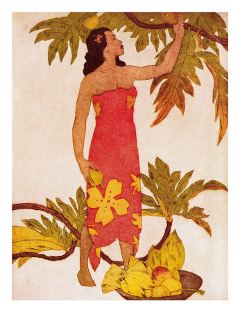 Breadfruit, Royal Hawaiian Hotel Menu Cover c.1950s Giclee Print Breadfruit, Royal Hawaiian Hotel Menu Cover c.1950s Giclee Print