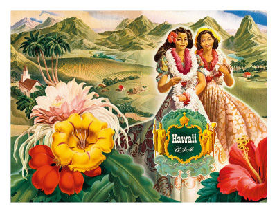 Hawaii USA, 1942 Hawaii Tourist Bureau booklet Giclee Print Hawaii USA, 1942 Hawaii Tourist Bureau booklet Giclee Print