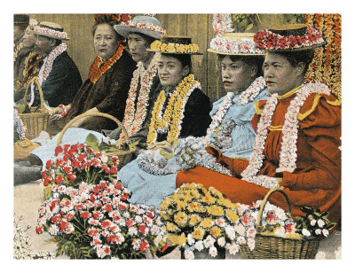 Lei Vendors, Honolulu, Territory Hawaii, c.1920 Giclee Print Lei Vendors, Honolulu, Territory Hawaii, c.1920 Giclee Print