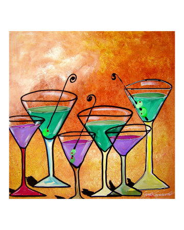 The Six Martinis Giclee Print The Six Martinis Giclee Print