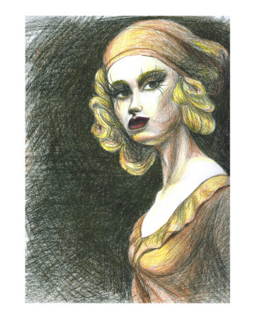 Vintage woman Giclee Print Vintage woman Giclee Print