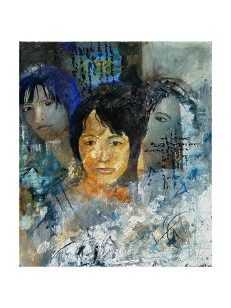 Three women's faces Giclee Print Three women's faces Giclee Print