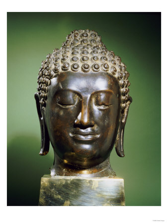Sukhothai Bronze Head of Buddha Giclee Print Sukhothai Bronze Head of Buddha Giclee Print