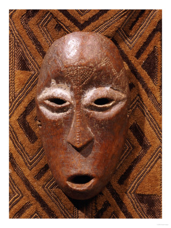 A Lega Bone Mask, Lukunga Giclee Print A Lega Bone Mask, Lukunga Giclee Print