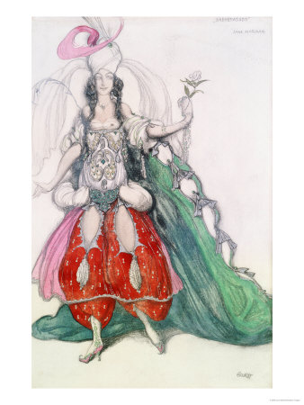 Costume Design for Scheherazade: Zobeide (Jane Marnac)