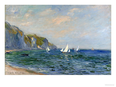 "Cliffs and Sailboats at Pourville" Giclee Print