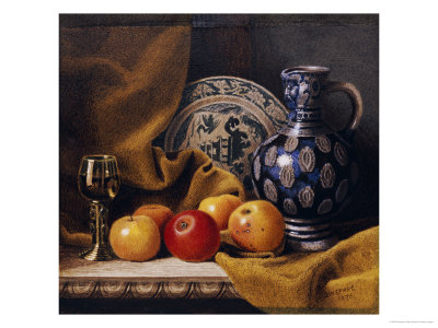 Still Life with a Jug, a Plate, a Goblet and Apples Giclee Print