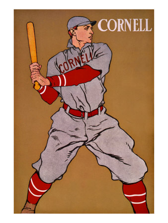 Vintage Cornell Baseball Giclee Print Vintage Cornell Baseball Giclee Print