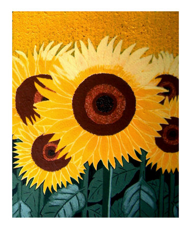 Sunflower Field Giclee Print Sunflower Field Giclee Print