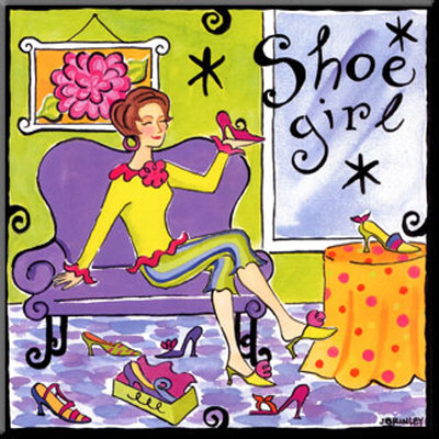 Shoe Girl Mounted Print Shoe Girl Mounted Print