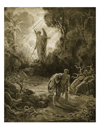 Adam and Eve Giclee Print Adam and Eve Giclee Print