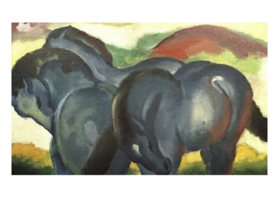 Little Blue Horses Giclee Print Little Blue Horses Giclee Print