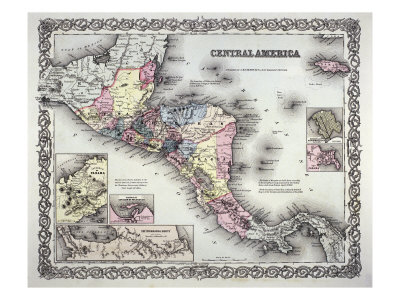 Central America Giclee Print Central America Giclee Print