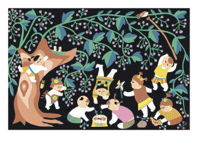 Playing Cricket Giclee Print Playing Cricket Giclee Print