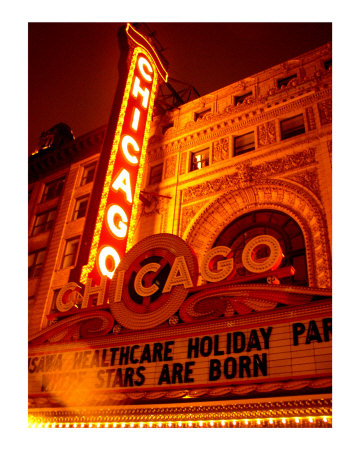 Chicago theatre Photographic Print Chicago theatre Photographic Print