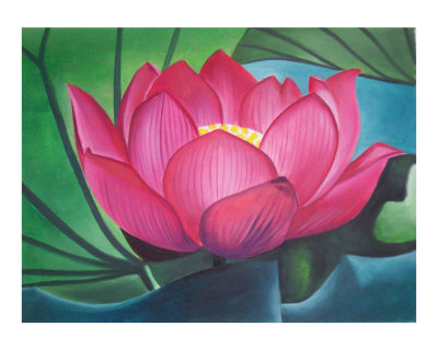 japanese art flowers. Japanese Lotus flower, Toren