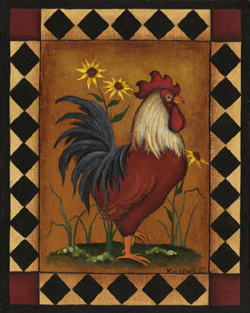 Red Rooster II Print Red Rooster II Print