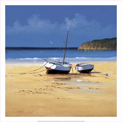Moorings Low Tide Print Moorings Low Tide Print